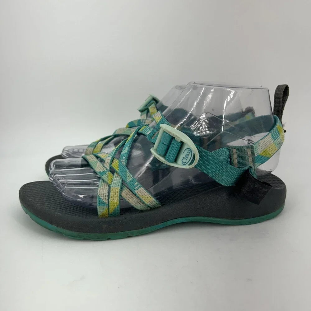 Chaco Sandals Shoes Kids Size 5 Green Strappy Hiking Water Outdoor Sport